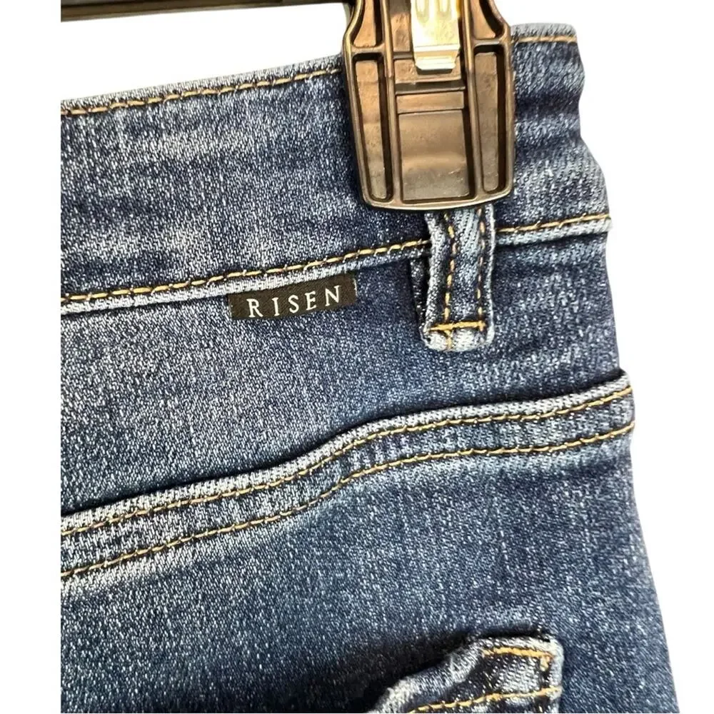 Risen Jeans Sz 30 High Rise Straight Slim Flare Ankle Jeans - RDP5711 - Picture 8 of 15